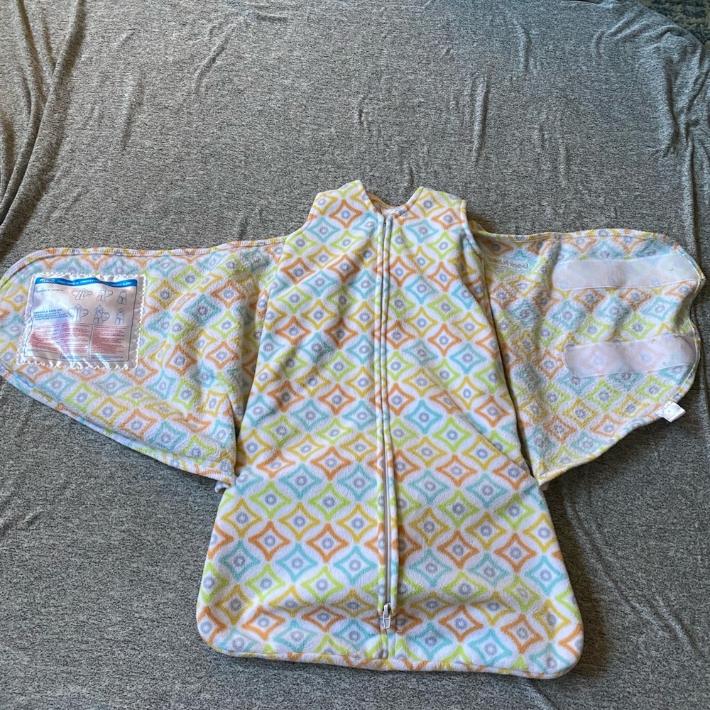 Fleece halo swaddle sleep sack
